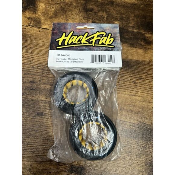 HackFab Losi Mini Haymaker Mini Oval Rear Tires w/Foam Inserts-2, HFB06003. New! - Picture 2 of 3
